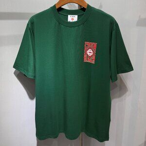 Casablanca Gothic Logo Green T-Shirt